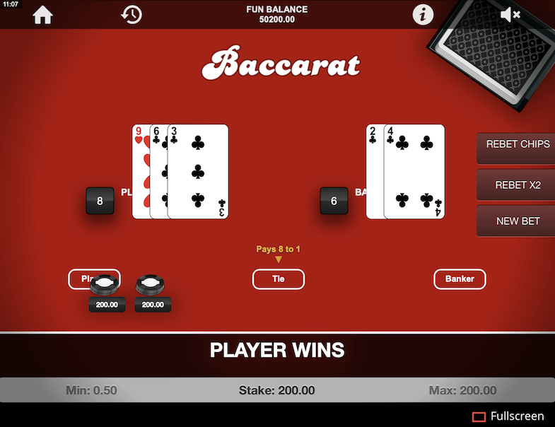 Baccarat by 1x2Gaming - 3